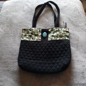 Black quilt purse